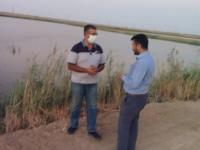 بازدید ترویجی رئیس ایستگاه تحقیقاتی ماهیان دریایی بندر امام خمینی از مزرعه پرورش ماهی فدک در خرمشهر